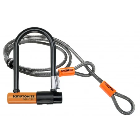 Antivol U Vélo KRYPTONITE Evolution Mini-7 Avec Fixation Cadre Et Câble 3 Antivol U Vélo KRYPTONITE Evolution Mini-7 Avec Fixation Cadre Et Câble