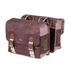 Double Sacoche Vélo BASIL Bohème 35L Rouge Figue