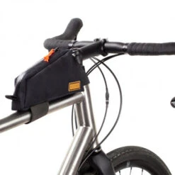 Sacoche Tube De Cadre Tissu Noir Attache Velcro Restrap -Pro Velo Gear Magasin sacoche tube de cadre tissu noir attache velcro restrap 2