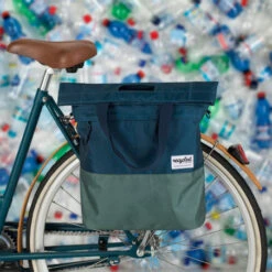 Sacoche Vélo Shopper Recyclé 20L URBAN PROOF Bleu Vert